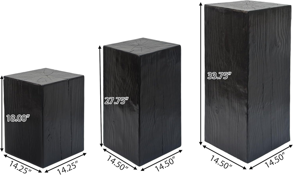 H18'' Square Side Table End Table for Living Room, Modern Farmhouse C...