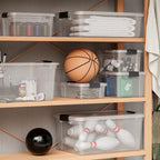 Superio Storage Bins with Lids- 8 Pack, 1.85 Qt Clear Boxes for Organizing, Stackable Plastic Containers- BPA Free, Non-Toxic, Odor Free, Organizer for Home, Office, Dorm