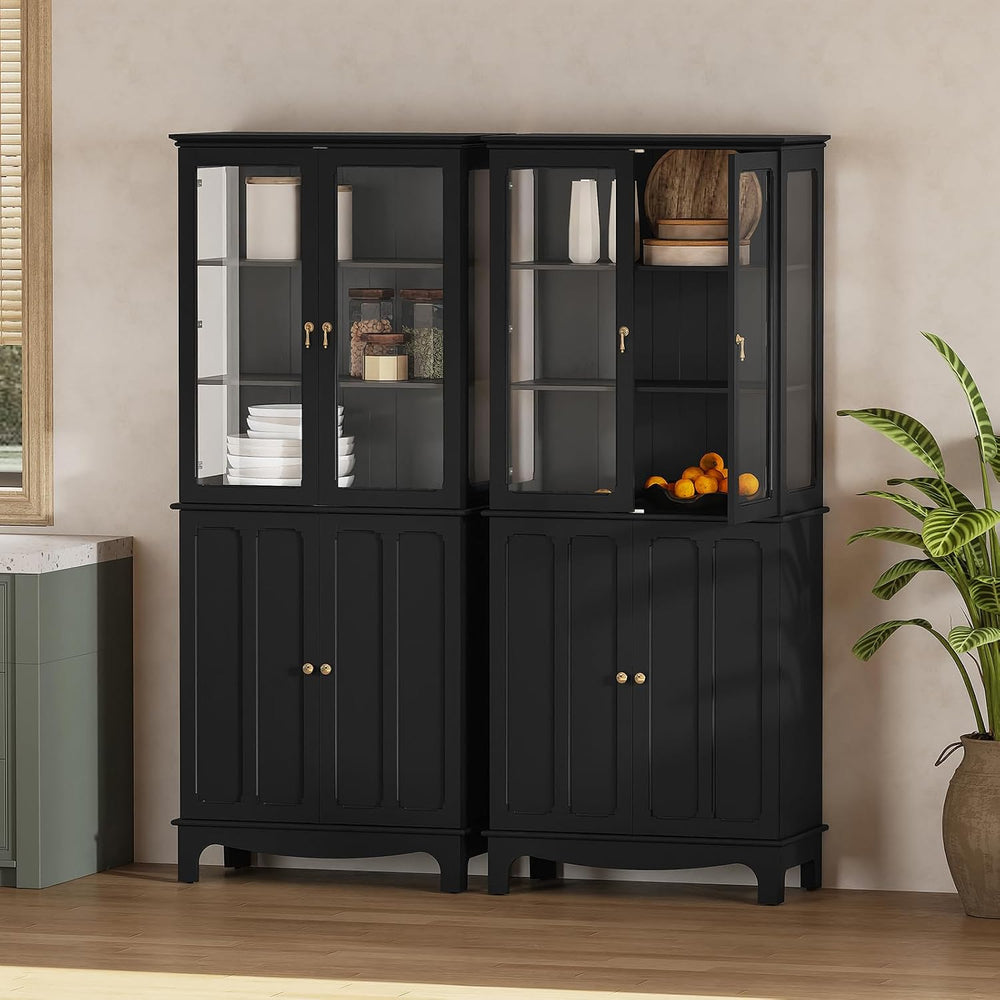 ARTPOWER 72" Freestanding Kitchen Pantry Storage Sideboard, Classical Ta...
