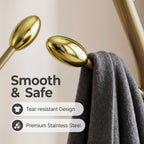 Coat Rack Freestanding, Artistic Tree-Shaped Gold Metal Hall Tree with Heavy-Duty Marble Base, Elegant Corner Garment & Purse Tree with 8 Rounded Hooks for Entryway, Bedroom, Office