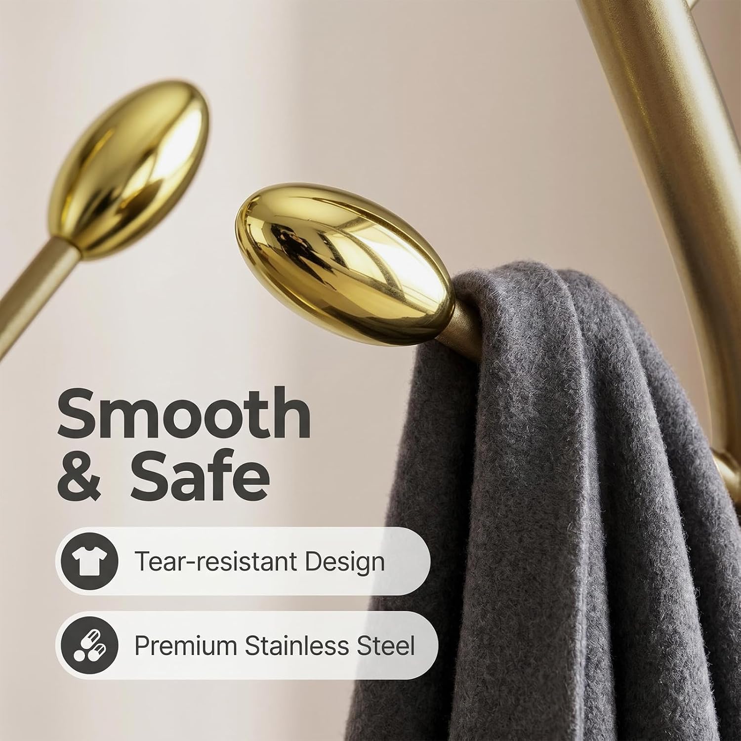 Coat Rack Freestanding, Artistic Tree-Shaped Gold Metal Hall Tree with Heavy-Duty Marble Base, Elegant Corner Garment & Purse Tree with 8 Rounded Hooks for Entryway, Bedroom, Office