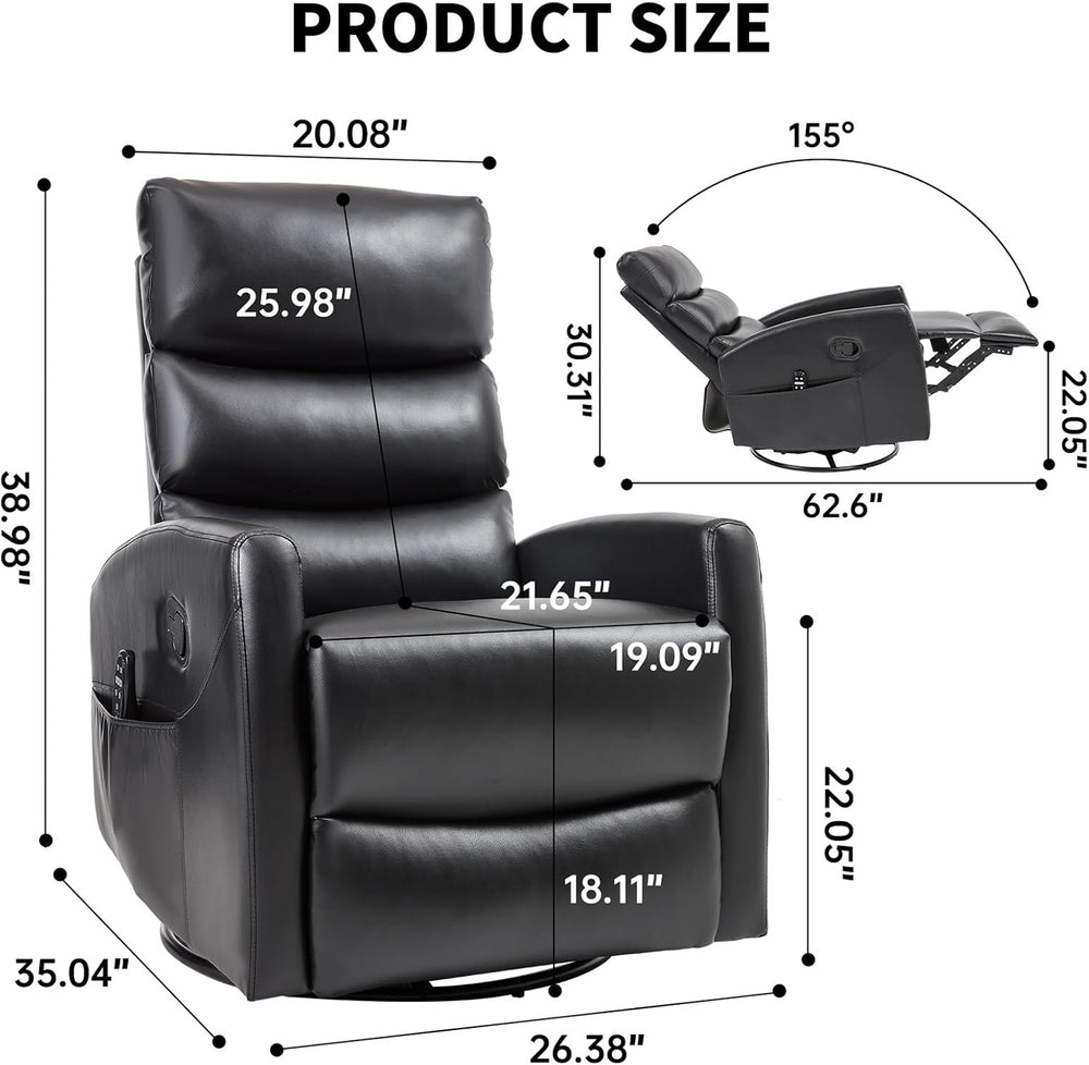 Rocker Recliner Chairs, 360° Swivel Rocking Recliner Chair for Adults,Glider ...