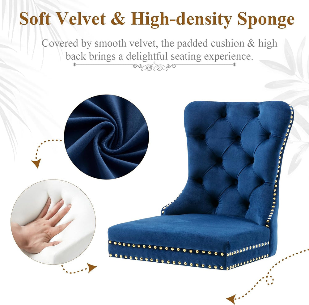civama Dining Room Chairs Set of 4, Velvet Nikki Collection Dining Chair Upho...