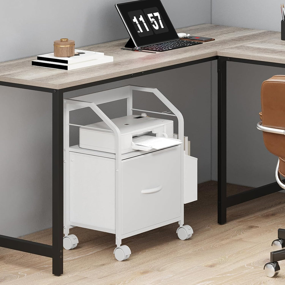 MAHANCRIS Small File Cabinet, Rolling Filing Cabinet for Under Desk | Single ...