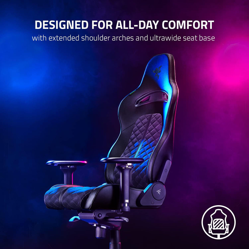 Razer Enki Gaming Chair, Built-in Lumbar Arch, All-Day Comfort, Black | Optim...
