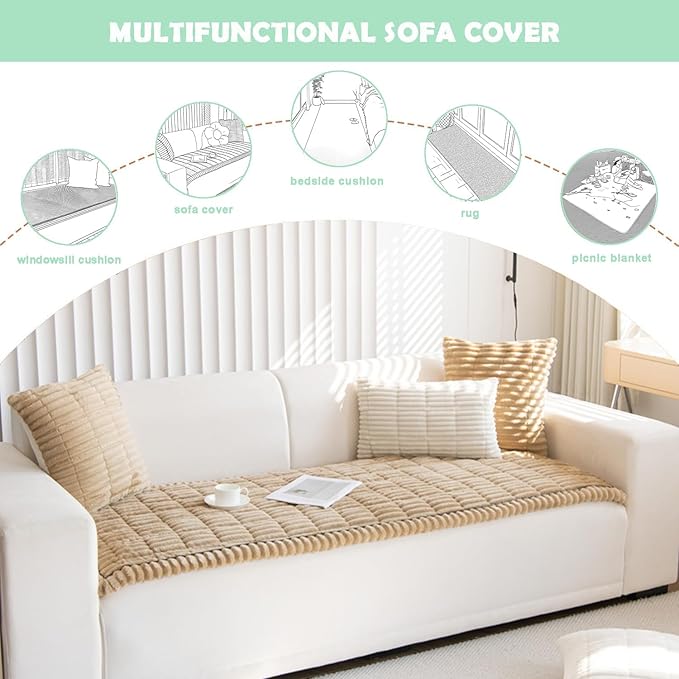 ZQFFB Pet Couch Cover Dogs Washable Non-Slip Couch Protector Pet Friendly Dog...