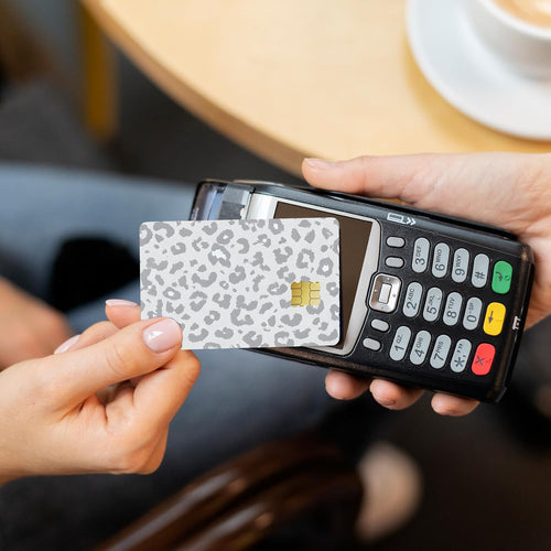 4 PCS Credit Card Skin Leopard Print Theme Credit Card Skin Sticker Cover Vinyl Stickers for Debit Credit Cards Cute Waterproof Skins Cover for Bank Transportation Metro Key Cards