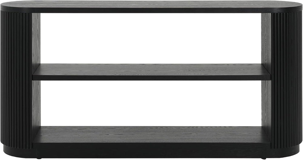 58.9" Modern Console Tables with 3 Tier Open Shelves, Storage Wood Entry...