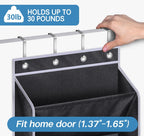 Over the Door Shoe Organizer Fit Big Shoes Large Shoe Rack for Door Hanging Shoe Organizer for Closet Door Storage Boots, Black