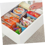 8-Piece PP Drawer Dividers for Refrigerated Food Storage Stackable Kitchen Organizer Adjustable Size for Cabinets and Freezers Random Color