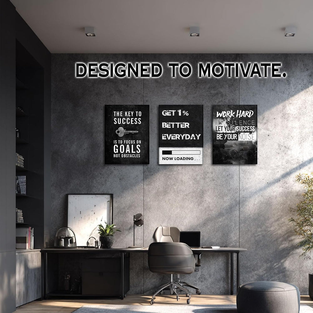 Motivational Wall Decor Inspirational Wall Art Canvas Poster Success Goal Art...