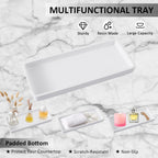 Resin Bathroom Toothbrush Cups Set with Holder and Tray, 4 Pcs Matte White Bathroom Accessories Set Counter Organizer for Sink Home Decor