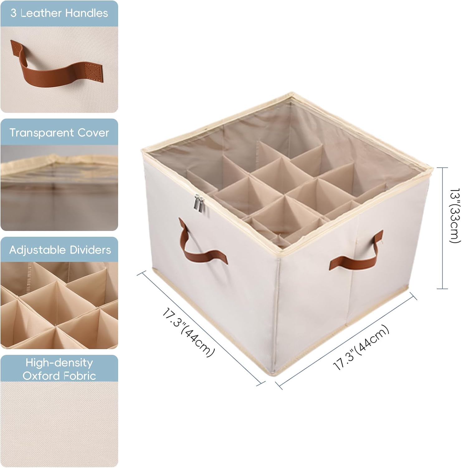 𝐌𝐄𝐂𝐈𝐍𝐅𝐔𝐋 Shoe Storage Organizer 2 Pack, Fabric Stackable Shoe Box with Clear Lid & Adjustable Dividers, Foldable Closet Organizer Fits 16-32 Pairs, Dustproof for Bedroom Entryway