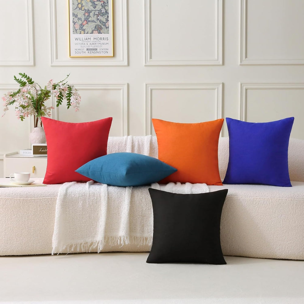 Outdoor Throw Pillows with Inserts, Waterproof Pillows for Outdoor Seating, S...