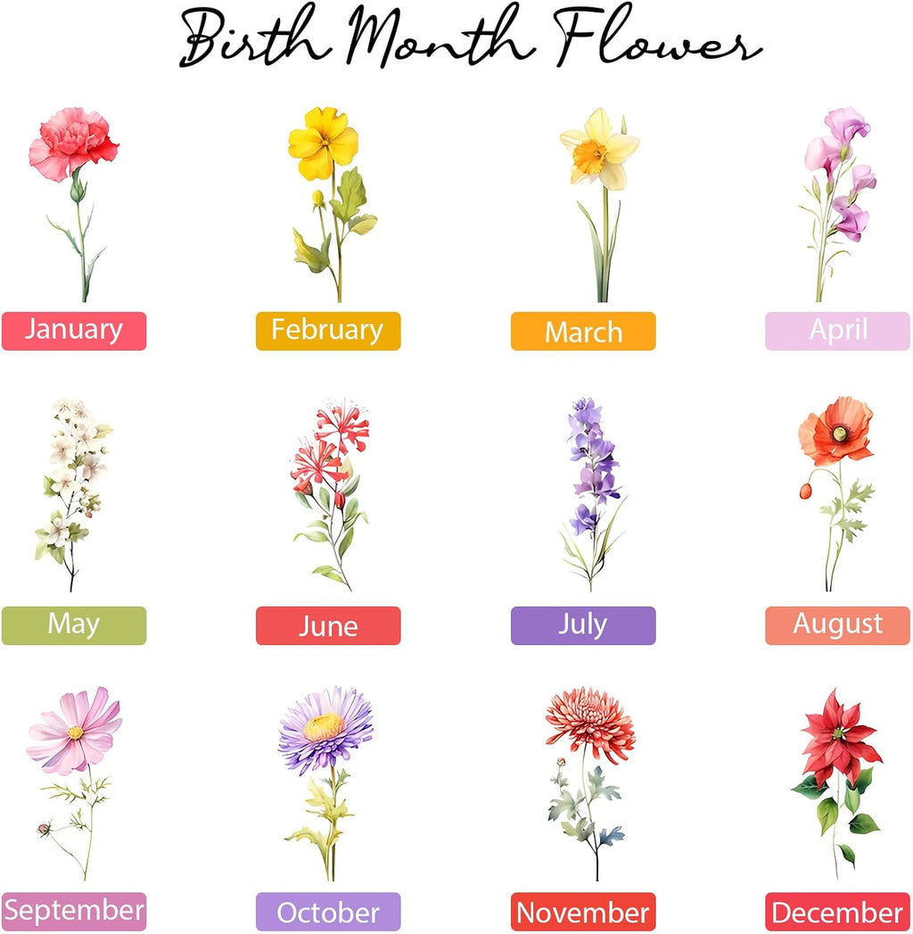Custom Gifts For Mom - Personalized Birth Flower Trinket Dish,Custom Jewelry Ring Dish,Mom Birthday Gifts,Wedding Bridesmaid Gift