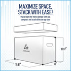 Bundle Set Premium Short Comic Book Storage Box Organizer with Lid | Thick Cardboard Comic Storage Box For Collectibles Fits 150-175 Current/Silver Age, Heavy Duty & Stackable.