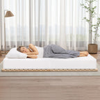 LILYPELLE Floor Bed Frame, Solid Wood Japanese Tatami Bed Frame, Foldable & Breathable & Moisture-Proof Bed Plate for Futon Mattress or Floor Sleeping, Standard Queen