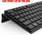 Acrylic Tilted Computer Keyboard Stand for Ergonomic Typing, Keyboard Tray Holder with Silicone Non-Slip Case, Black