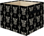 Highland Cow Western Storage Bins Box, Toybox for Boys Girls, Vintage Western Cactus Cow Foldable Storage Baskets Organizer for Bedroom Bathroom Kids Room Dorm Clothes Toys Books