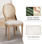 French Country Dining Chairs Set of 8, Cream Kitchen & Dining Room Chairs Set of 8, Ivory Rattan Dining Chairs, Cane Back, Wood Legs, Sillas De Comedor (Rattan, Beige, 8Pcs)