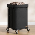 Laundry Basket with Wheels 150L/40Gal, Rolling Laundry Hamper with Steel Fram and Removable Washing Bag,Laundry Sorter Cart for Laundry Room,Hotel,Dorm,Black