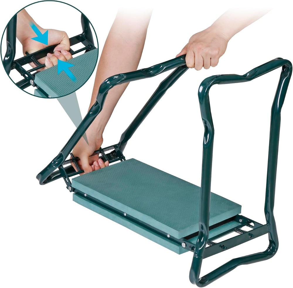 HomGarden Upgraded Folding Garden Kneeler Seat Bench Stool w/Thicken & Wi...