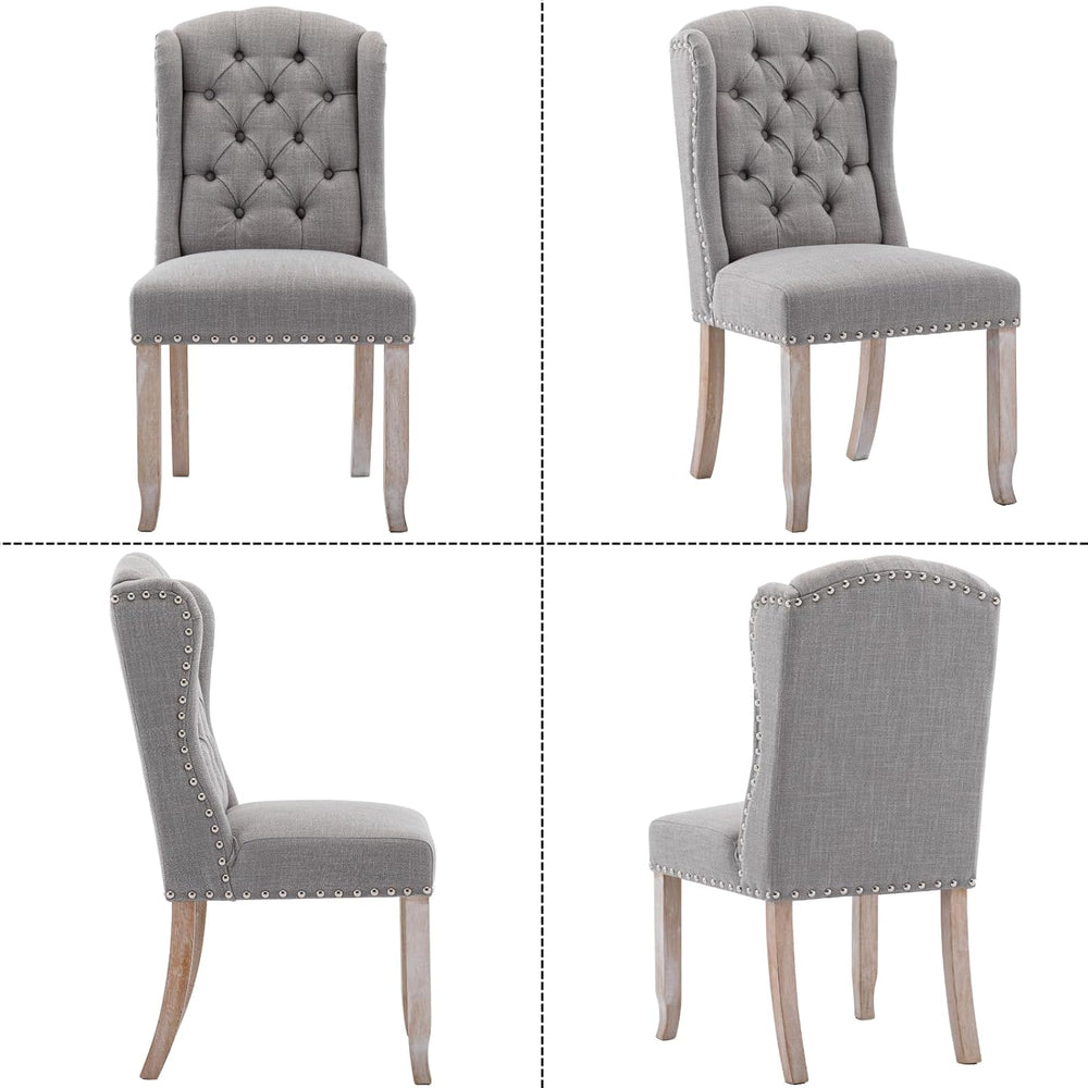 Ya-Home Modern Tufted Dining Chairs Set of 8, Upholstered Kitchen Room Side C...