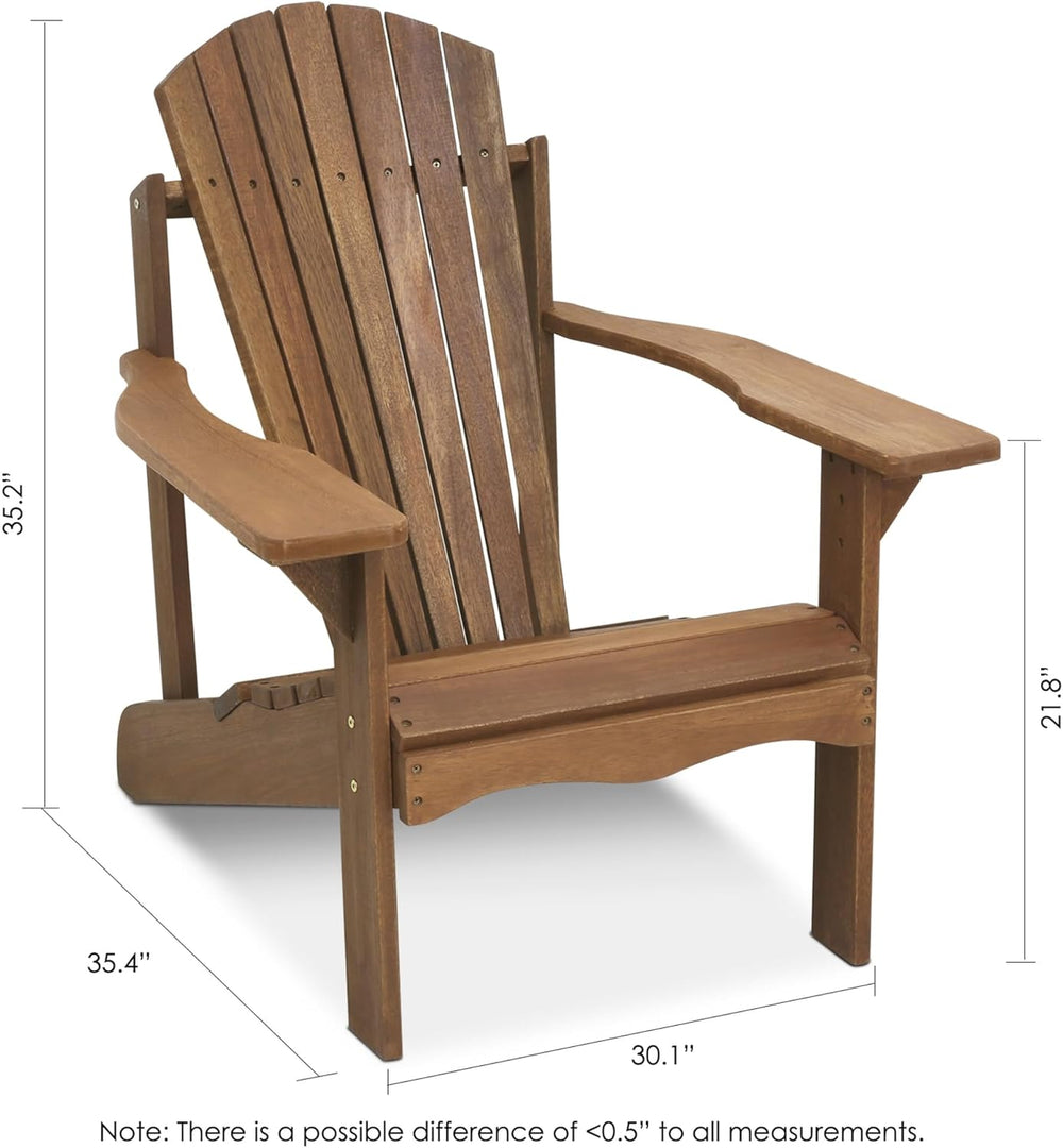 Furinno TIOMAN Patio Chair, Adirondack Outdoor Lawn Chair, Armchair in Teak O...