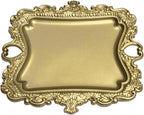 1 Pack Vintage Gold Jewelry Dish Brushed Gold Jewelry Trays ideal for holding jewelry rings and small trinkets.