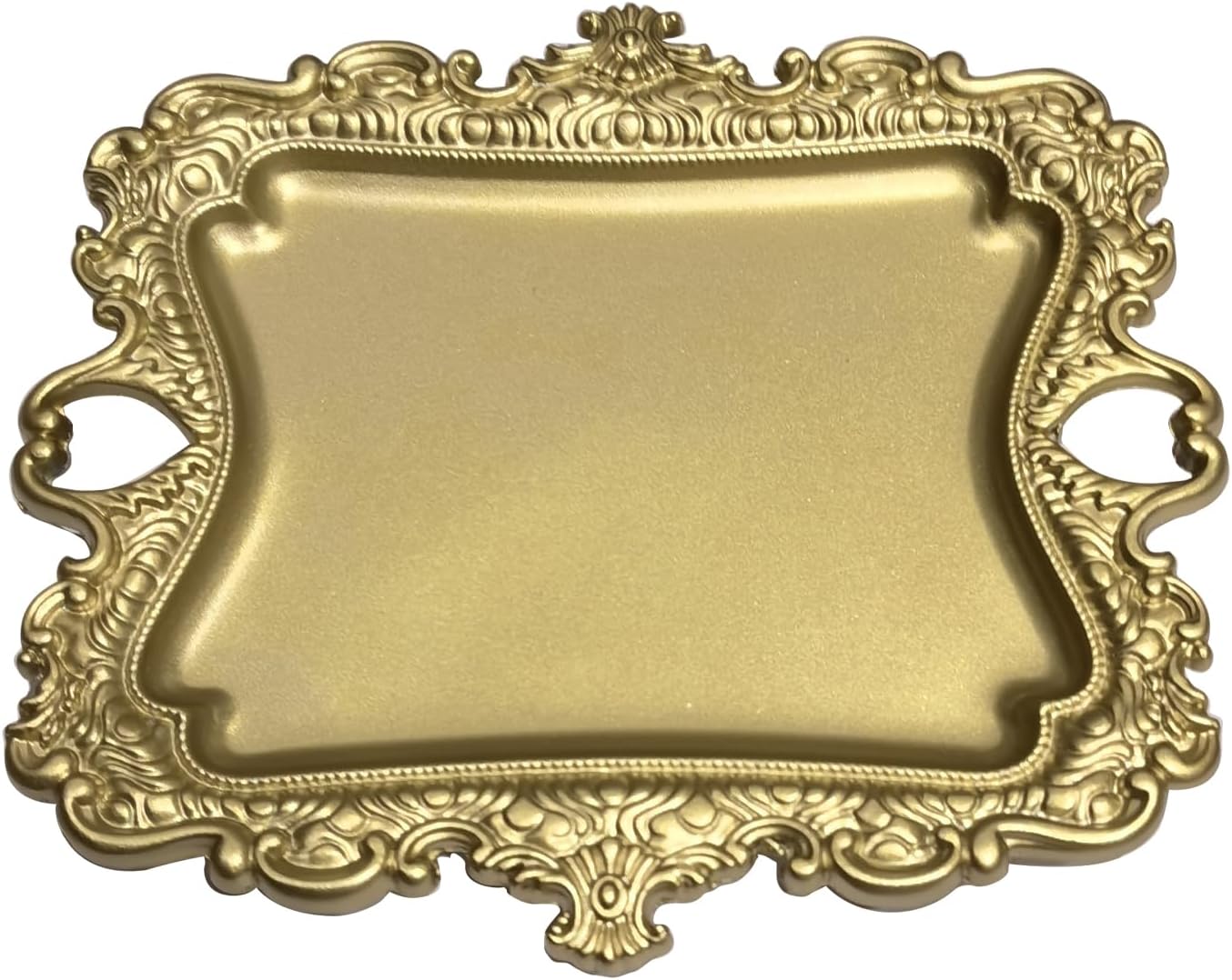 1 Pack Vintage Gold Jewelry Dish Brushed Gold Jewelry Trays ideal for holding jewelry rings and small trinkets.