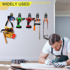 4 Pack Heavy Duty Garage Hooks Storage Organizer Wall Mount Power and Garden Tool Hangers, for Hanging Ladders, Ropes, Hose, Bulk Items