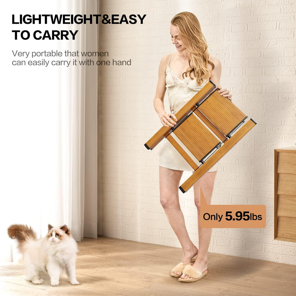 2 Step Ladder, Folding Step Stool with Anti-Slip Wide Pedal