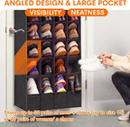 Ofiray-home Over the Door Shoe Organizer, 30-40 Pairs | Large & Deep Pockets, Fits Boots, Sneakers or Larger Shoes, Space-Saving, For Bedroom, Small Closet, Entryway