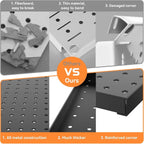 WALMANN Metal Pegboard Panels for Wall Tools Storage Pegboard for Garage, Workbench, Modular Peg Board Tool Organizer Board (Black 12"*24", Pack of 4)