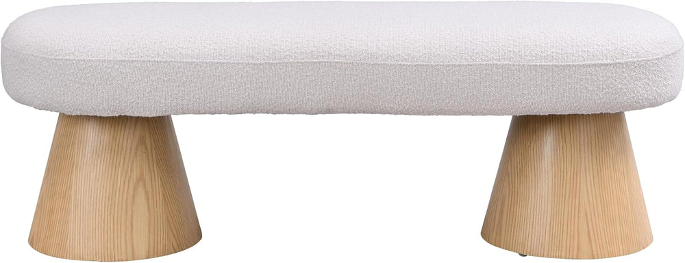 Christopher Knight Home Manila 49" Oval Dining Bench, Boucle Ottoman Ben...
