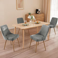 Modern Upholstered Dining Chairs Set of 4 with Thick Seat Cushion and Curved Back, Fabric Farmhouse Dinner Chair for Kitchen, Dining Room,Cafe (Fabric -Dark Gray, Set of 4)