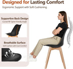VECELO Dining Chairs Set of 4, Mid-Century Modern Kitchen & Dining Room Chairs, PU Leather Upholstered Seat, Solid Wood Legs, Armless, Non-Slip Feet, Black
