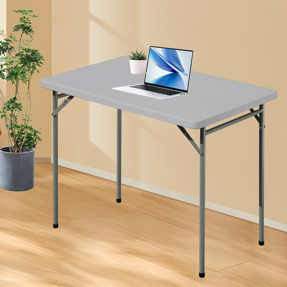 Folding Table 3ft Rectangular All-Occasion Plastic Folding Event Table for In...