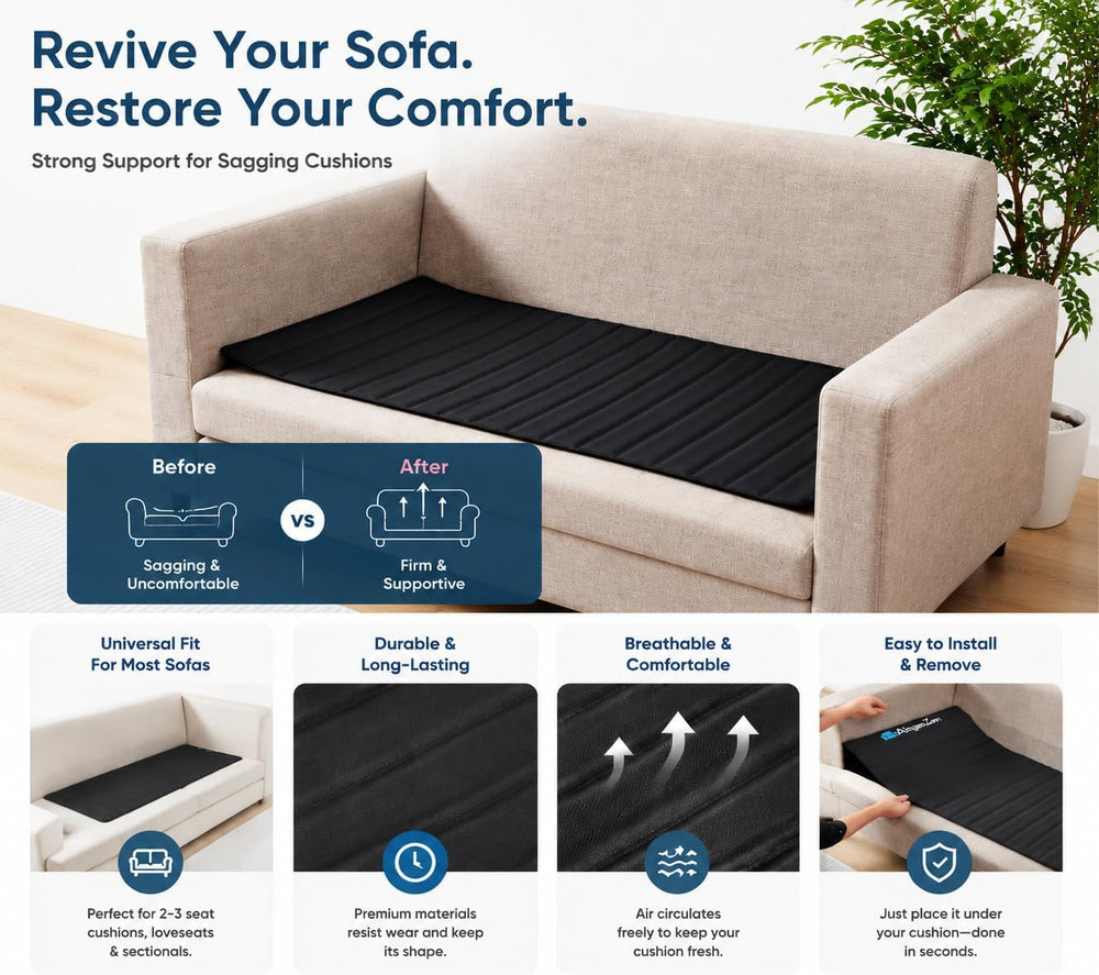 Iron Couch Cushion Support Board-21.5x70" Ultra-Thin Heavy-Duty Steel | ...