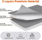 6 Pack Bed Sheet Closet Organizers and Storage,Sturdy Foldable Storage Containers with Window and Label,Storage and Organization for Bedding Sheets,Duvet Covers,Blankets (Grey)