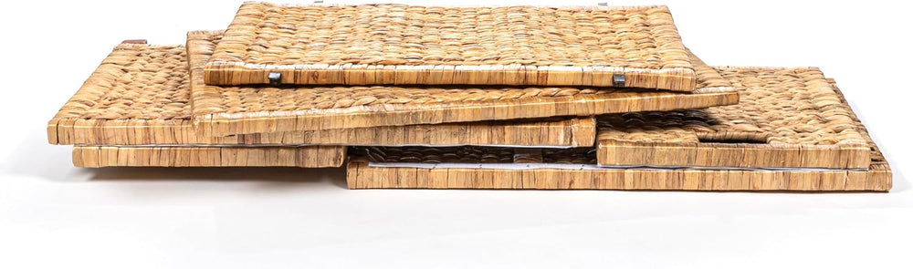 happimess HPM9005A Anada Wicker Weave 30" Storage Trunk, Wooden Frame/Wa...