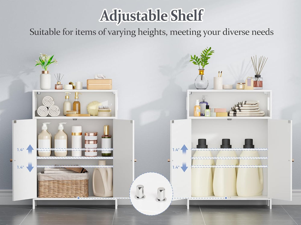 BEWISHOME Bathroom Storage Cabinet, Bathroom Floor Storage Cabinet, Freestand...