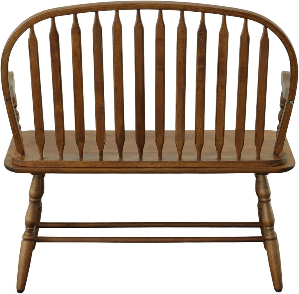 Carolina Chair & Table Farmhouse Windsor Bench – Traditional Style Spindl...