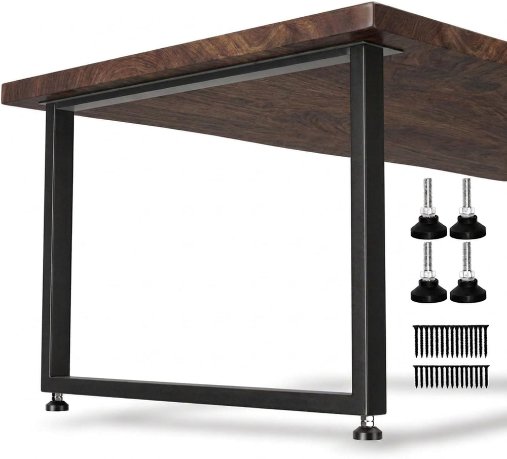 28" Heavy Duty Square Metal Dining Table Legs, 28x28, Set of 2