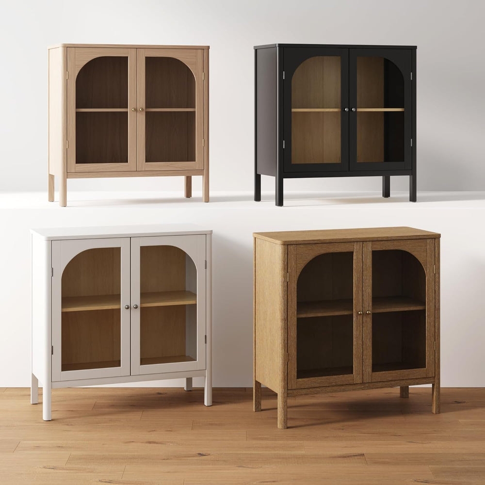 Nathan James Mason Modern Farmhouse Storage Cabinet, Free Standing Accent Sid...