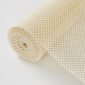Beautysaid Shelf and Drawer Liner for Kitchen Cabinet, Non Adhesive Non Slip Shelf Paper Thickened for Dresser Pantry Shelve Bathroom Protector Liner Breathable Mat(Cream White Weave,12 in x 20FT)