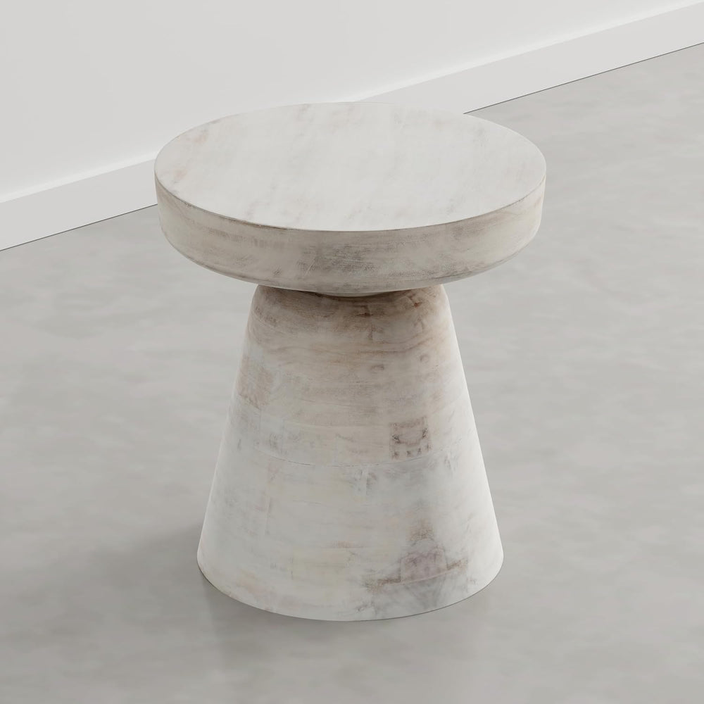 SIMPLIHOME Robbie Accent Table - 16 inch Wide Solid Mango Wood End Table in D...