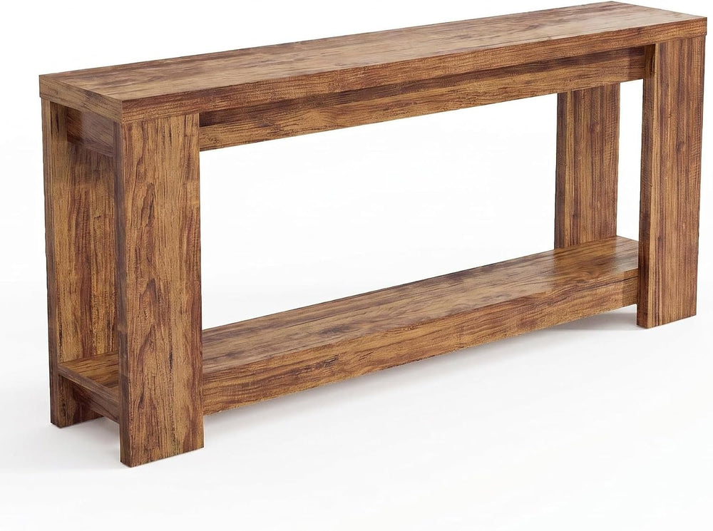 70.9" Rustic Farmhouse Console Sofa Table - Heavy Duty MDF Entryway Tabl...