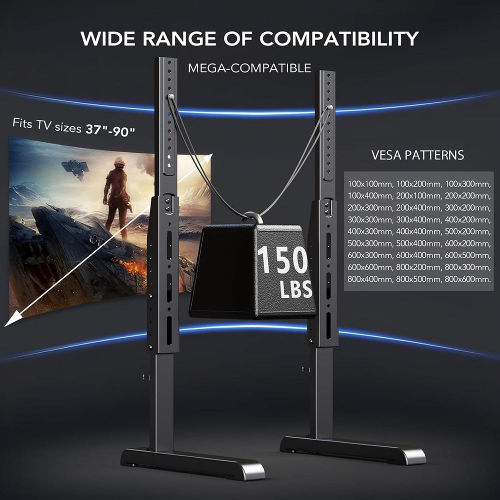 AX WABER Table Top TV Stand with Height Adjustable TV Legs Replacement for Mo...