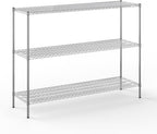 21" Deep x 72" Wide x 54" Height Wire Shelving Kit | 3-Tier | NSF Commercial Storage Rack Unit